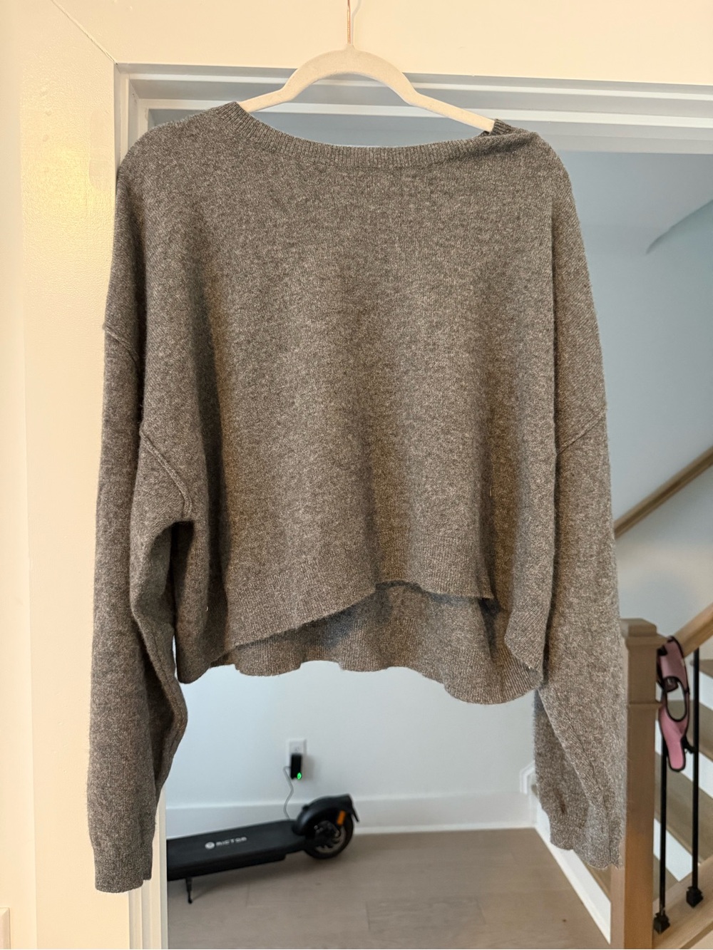 Anthropologie Pilcro 100% Cashmere Gray Sweater XL NWT